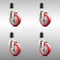 Service Caster 4 Inch 316SS Red Polyurethane Swivel 1-5/8 Inch Expanding Stem Caster Set SCC SCC-SS316EX20S414-PPUB-RED-158-4 - alternate 1